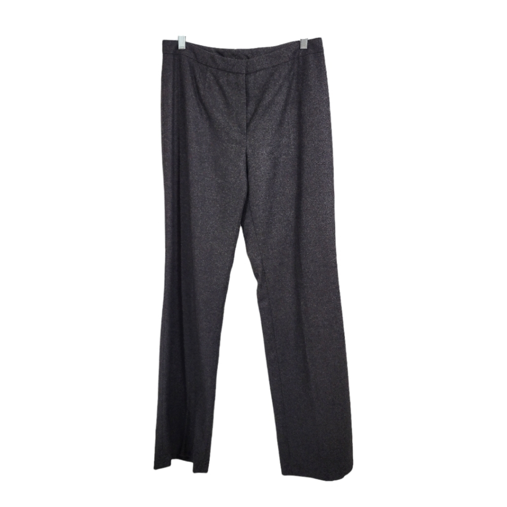 Escada Dark Gray Straight Leg Wool Pants